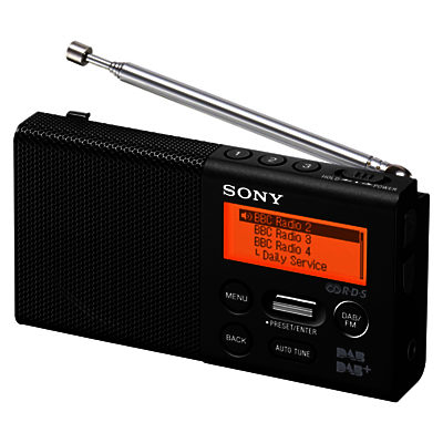 Sony XDR-P1 Portable DAB/DAB+/FM Digital Radio Black